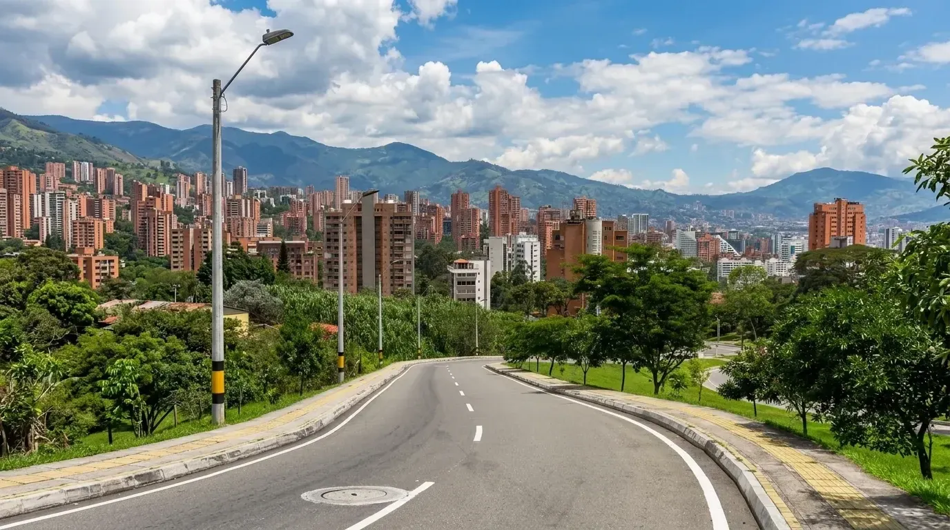 Vista de Autobuses El Poblado Laureles